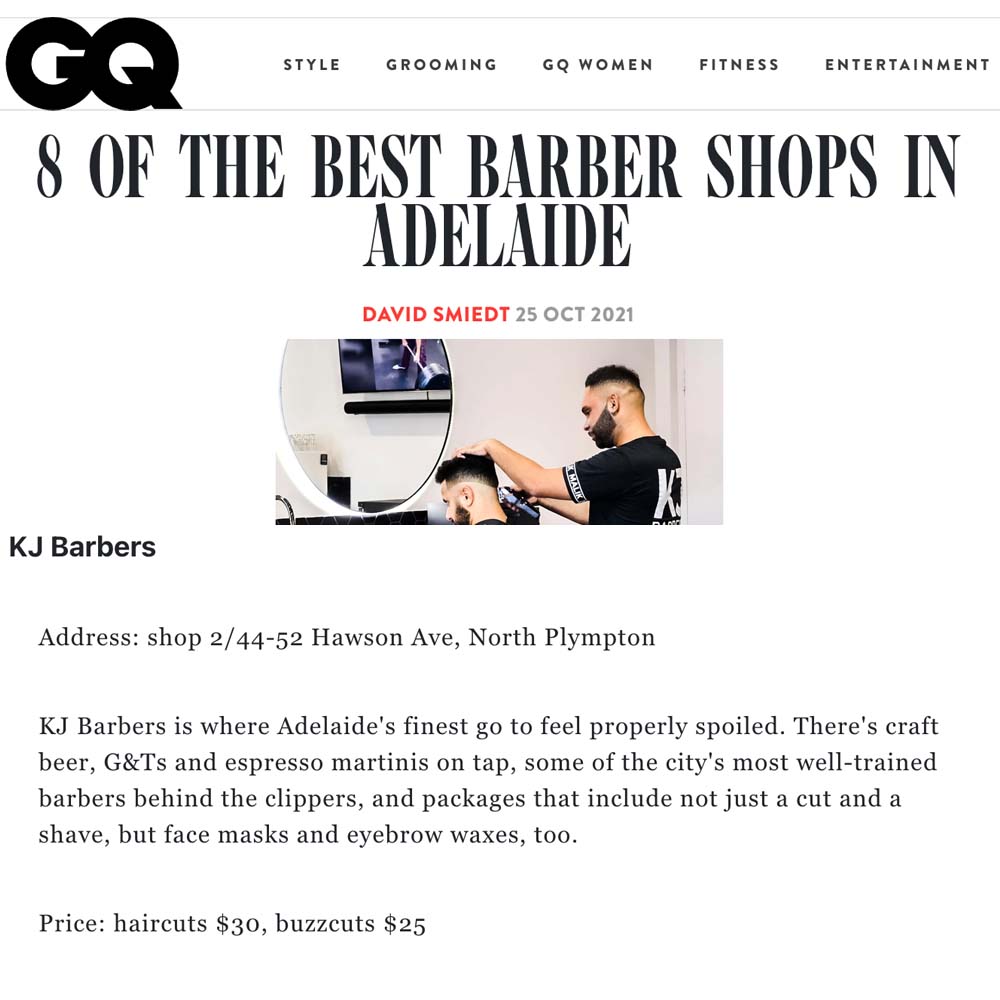 8 of the Best Barber Shops In Adelaide - KJ Barbers