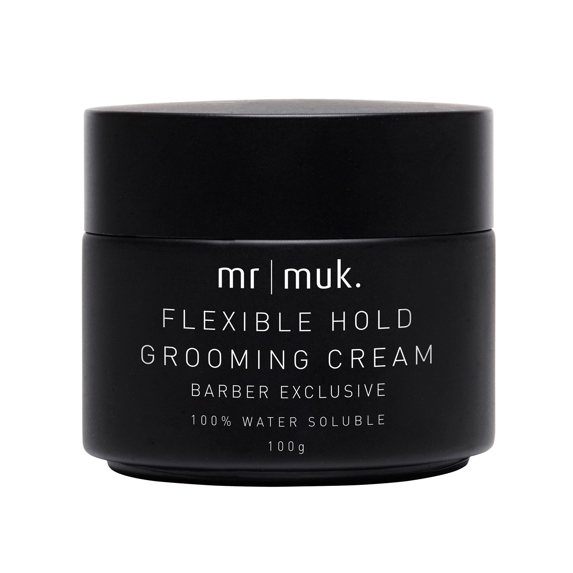 Mr Muk Flexible Hold Grooming Cream is water soluble and spreads easily on the hair for curl definition and natural shine.