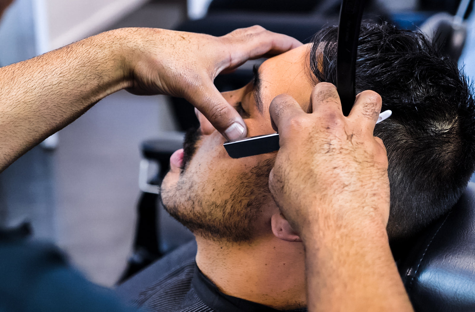 Look sharp with a cut throat razor line up of your beard and hairline at KJ Barbers