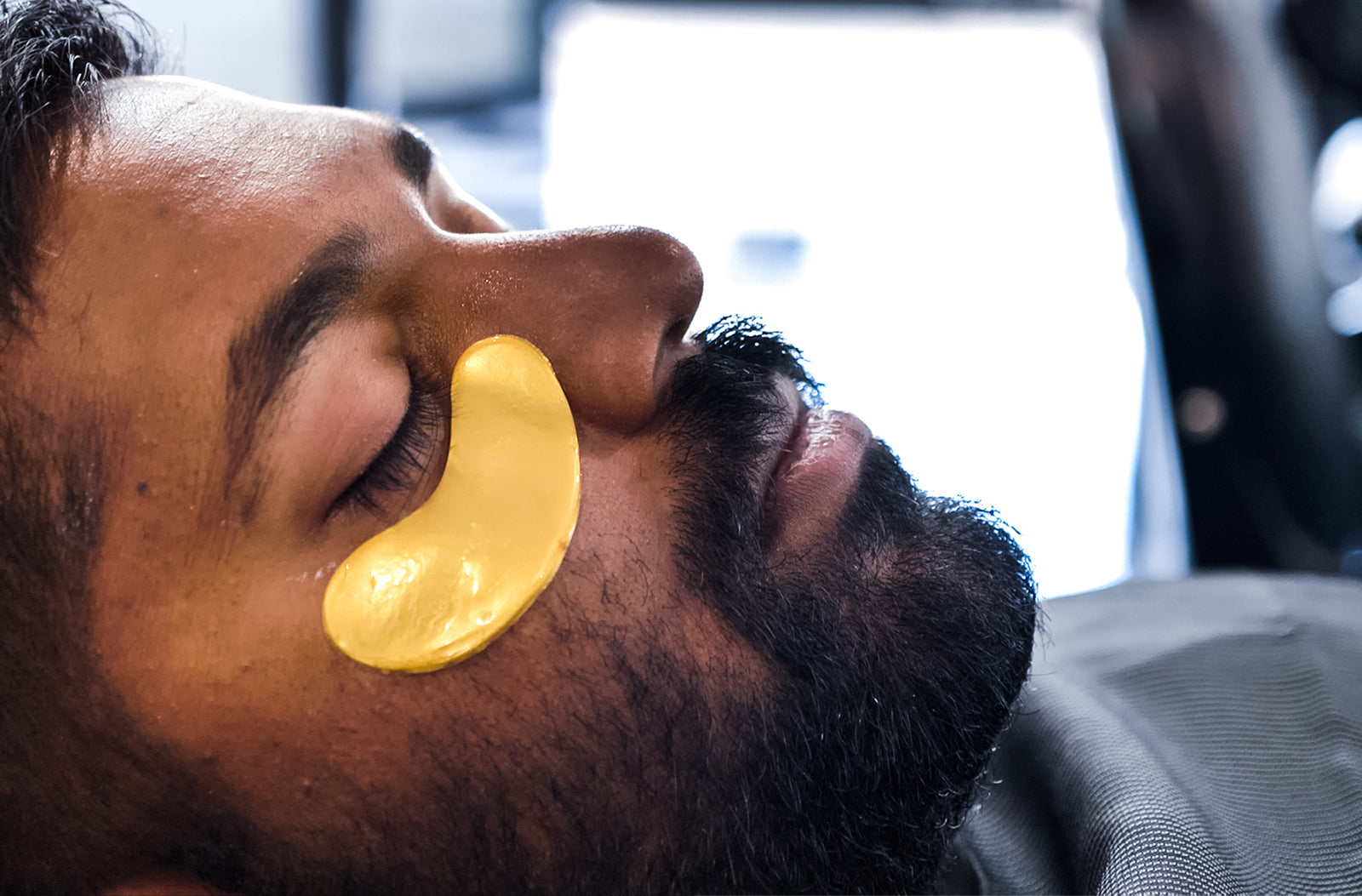 Gold eye masks like no other barber in Adelaide