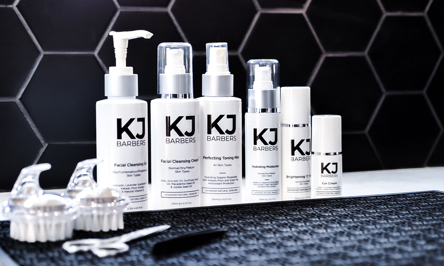 KJ Barbers own range of skincare products to keep your skin healthy