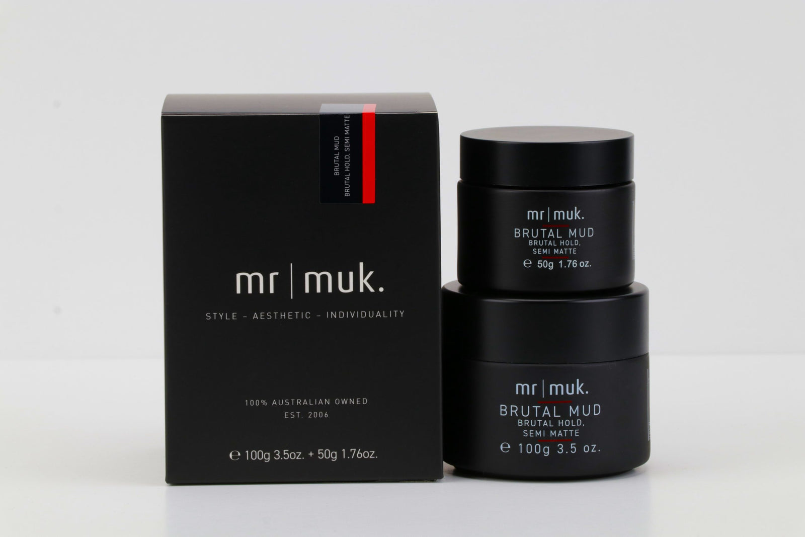 Duo Pack Muk Brutal Hold Semi Matte Mud